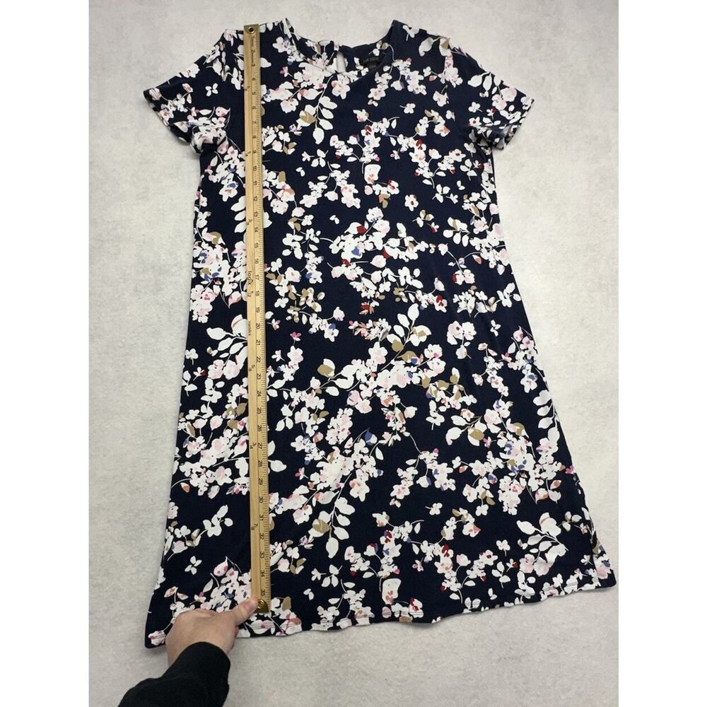 J Jill Dress Wearever Collection Sz Small Blue Floral Print Soft Perfect TShirt - Picture 3 of 10